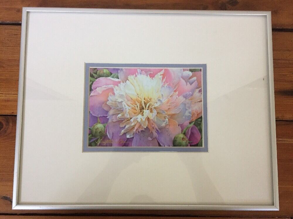 Alan Moore Designs Floral Pink Blossom Close Up Matted Signed Framed Art Print